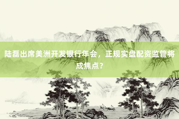 陆磊出席美洲开发银行年会，正规实盘配资监管将成焦点？