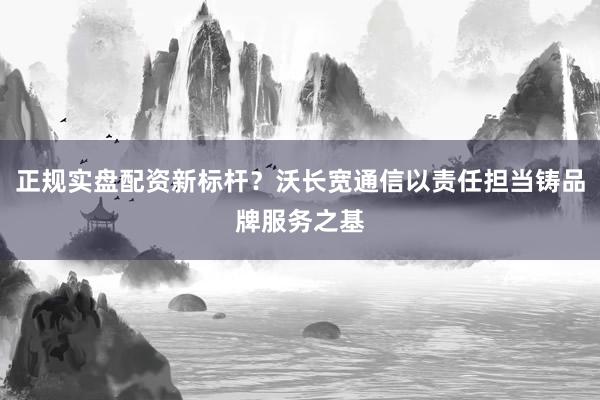 正规实盘配资新标杆？沃长宽通信以责任担当铸品牌服务之基