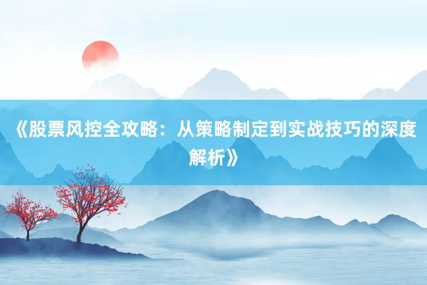《股票风控全攻略：从策略制定到实战技巧的深度解析》